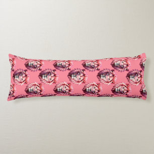 Pink Lion Head Animal Pattern Design Pink Body Pillow