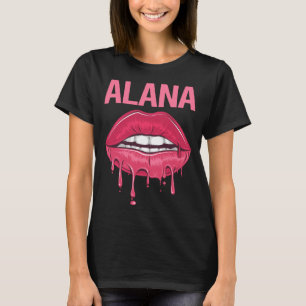 Pink Lips - Alana Name T-Shirt