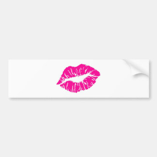 Pink Lips Bumper Sticker
