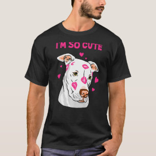Pink Lips Kiss Sweet American Pitbull T-Shirt