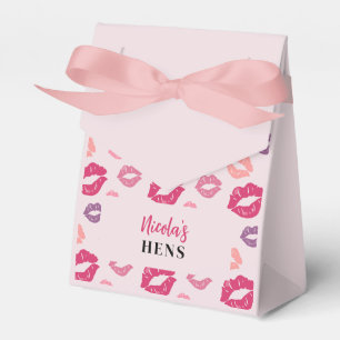Pink Lips Kiss the Miss Hens Party Favour Box