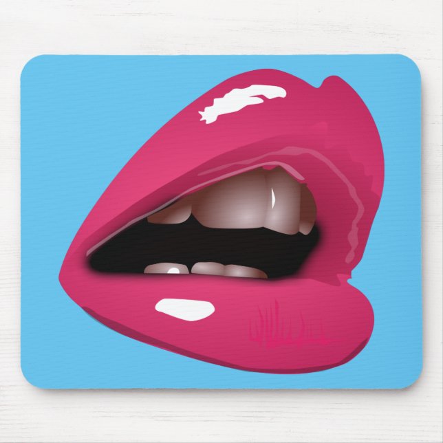 pink lips mouse pad (Front)