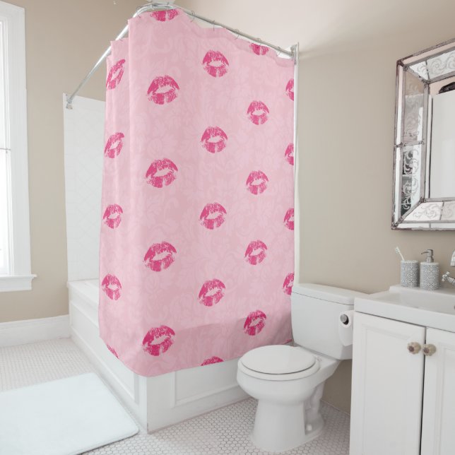 Pink Lips Pattern And Damask (In Situ)