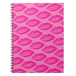 Pink Lips Pattern Notebook