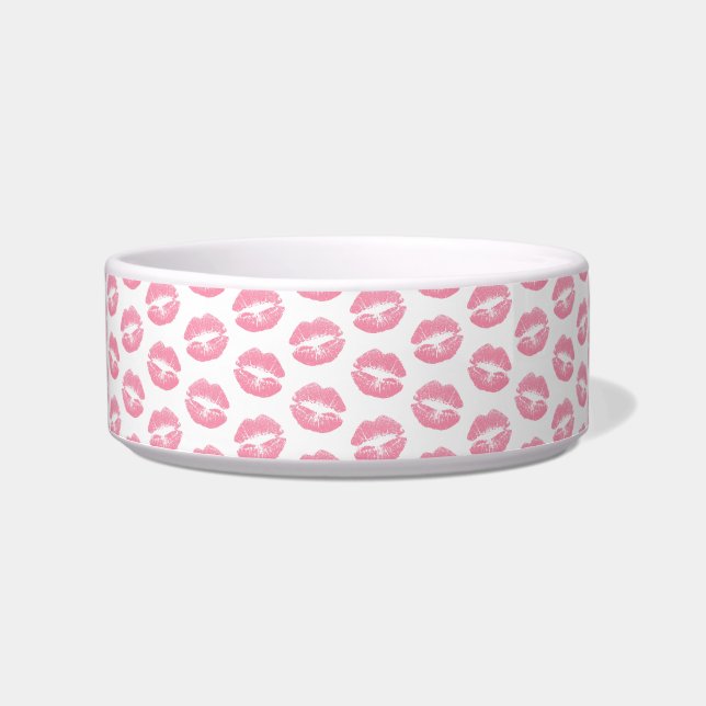 Pink Lips, Pattern Of Lips, Pink Lipstick, Kiss Bowl (Front)
