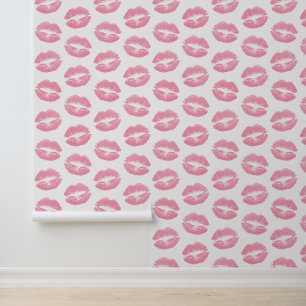Pink Lips, Pattern Of Lips, Pink Lipstick, Kiss Wallpaper