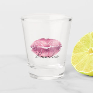 Pink Lips Shot Glass