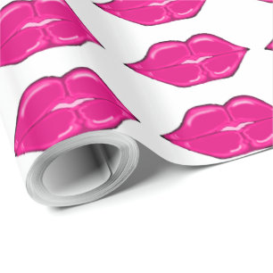 Pink Lips Wrapping Paper