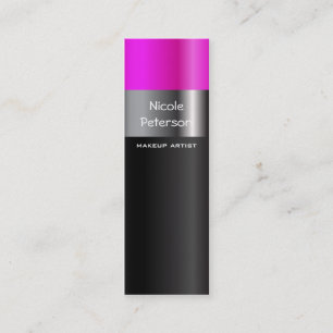 Pink lipstick makeup mini business card