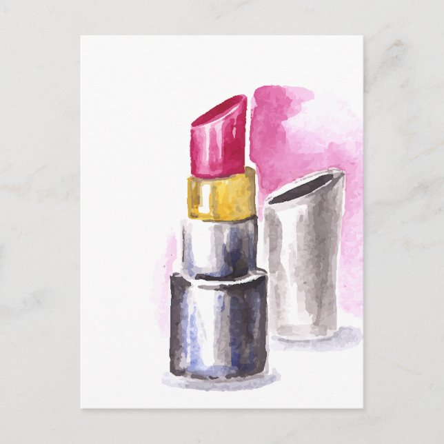 Pink Lipstick Postcard (Front)