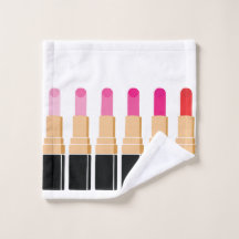 Pink Lipstick Washcloth