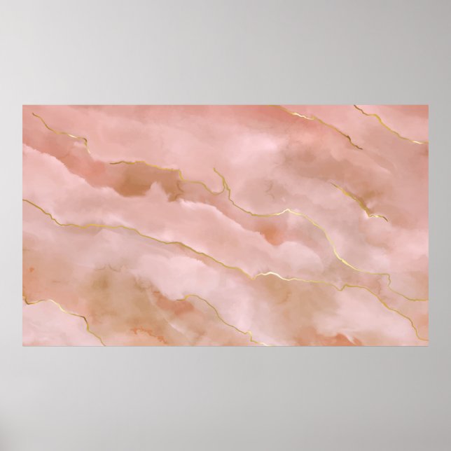 Pink liquid marble texture poster (Front)