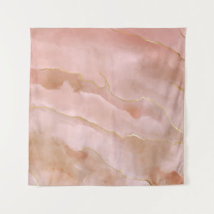 Pink liquid marble texture tapestry
