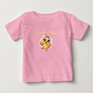 Pink Little Baby Chick with Bow Pattern T-Shirt