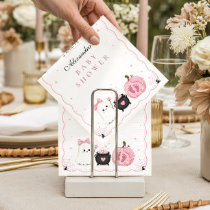 Pink Little Boo Baby Shower Napkin