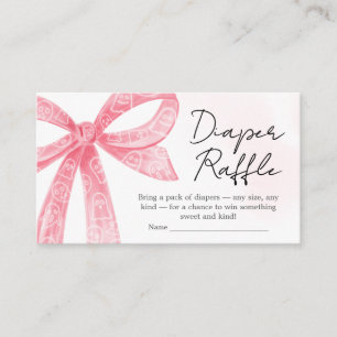Pink Little Boo Halloween BabyShower Diaper Raffle Enclosure Card