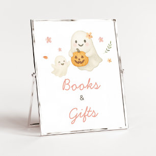 Pink Little Boo Halloween Books and Gifts Sign