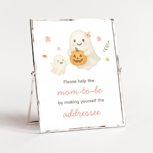Pink Little Boo Halloween Envelope Station Sign