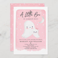 Pink Little Boo Shower Halloween Ghost Baby Shower