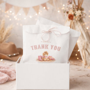 Pink Little Cowgirl Western Girl Baby Shower  Favour Bag