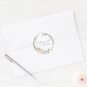 Pink Little Pumpkin Baby Shower Envelope Seal