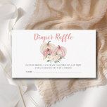 Pink Little Pumpkin Diaper Raffle Ticket  Enclosure Card<br><div class="desc">Get ready for the baby shower. Cute pink little pumpkin diaper raffle ticket enclosure card.</div>