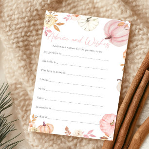 Pink Little Pumpkin Fall Advice and Wishes Game