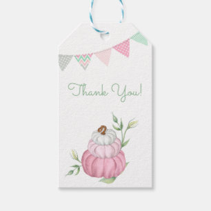 Pink Little Pumpkin Patch Thank You Gift Tag