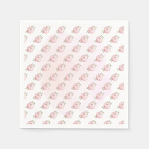 Pink Little Pumpkin Pattern Autumn White Napkin