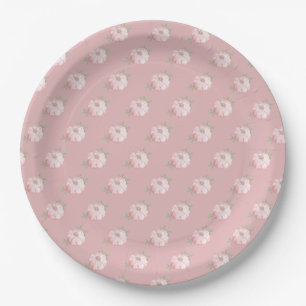 Pink Little Pumpkin Pattern Fall  Paper Plate