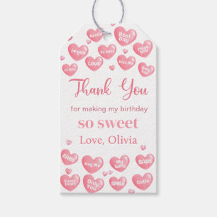 Pink Little Sweetheart Valentine Birthday Gift Tag