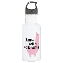 Pink Llama Water Bottle