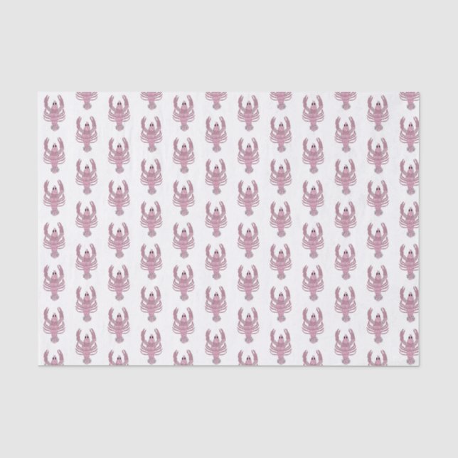 Pink Lobster Roses Rose  Wrapping Paper (Front)