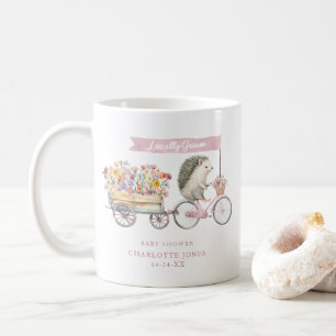 Pink Locally Grown Baby Shower Mug – Hedgehog 