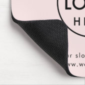 Pink Logo | Business Corporate Modern Minimalist Mouse Pad (Corner)