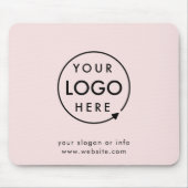 Pink Logo | Business Corporate Modern Minimalist Mouse Pad (Front)