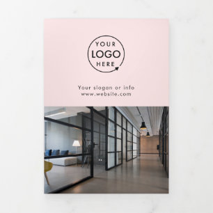 Pink Logo   Business Price List Trifold Brochure