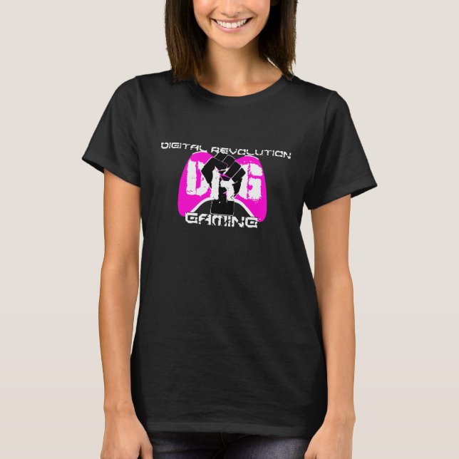 Pink Logo T-Shirt: Women's Black T-Shirt (Front)