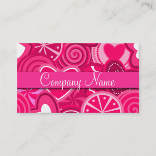 Pink Lollipop Candy Shop Bakery Carte de visite