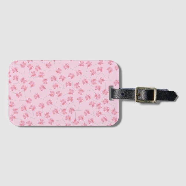 Pink Lollipop Luggage Tag (Front Horizontal)