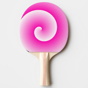 Pink Lollipop Swirl Ping Pong Paddle