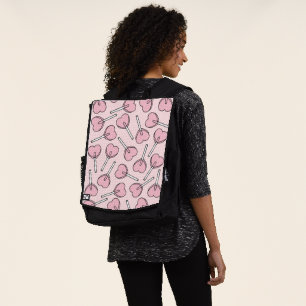 Pink Lollipops, Heart Lollipops, Lollipop Pattern Backpack