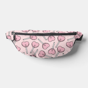 Pink Lollipops, Heart Lollipops, Lollipop Pattern Fanny Pack
