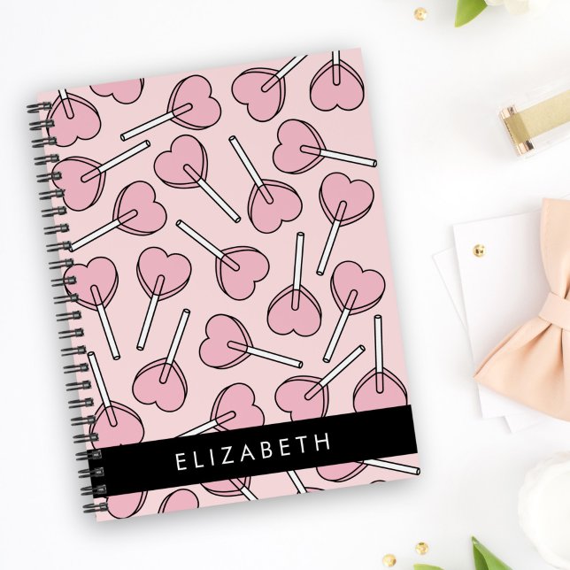 Pink Lollipops, Heart Lollipops, Lolly, Your Name Planner (Creator Uploaded)