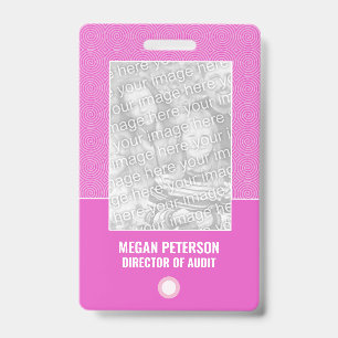 Pink Lollypop Pattern Badge