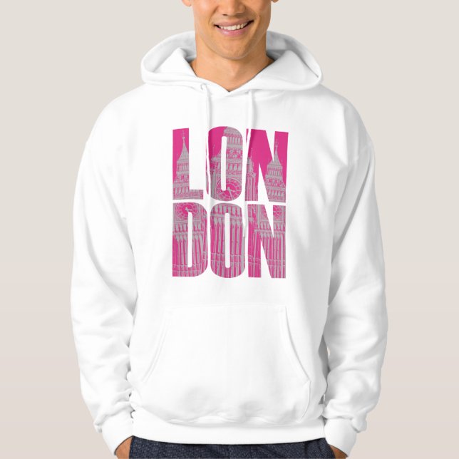 Pink London Hoodie (Front)