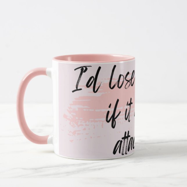 pink lose my head mug (Left)