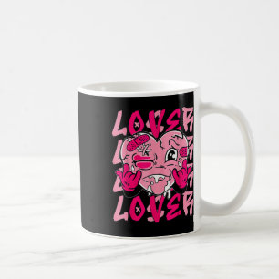 Pink Loser Lover Pink Drip Heart Matching Tee For Coffee Mug