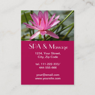 Pink lotus business card