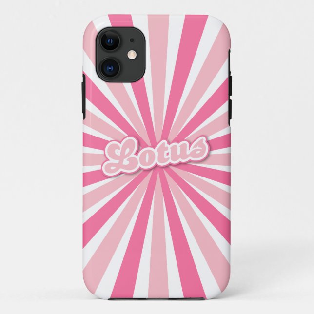 Pink Lotus Case-Mate iPhone Case (Back)